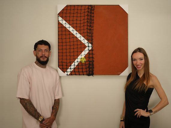 Arte inspirada no tênis une esporte, afeto e design de luxo