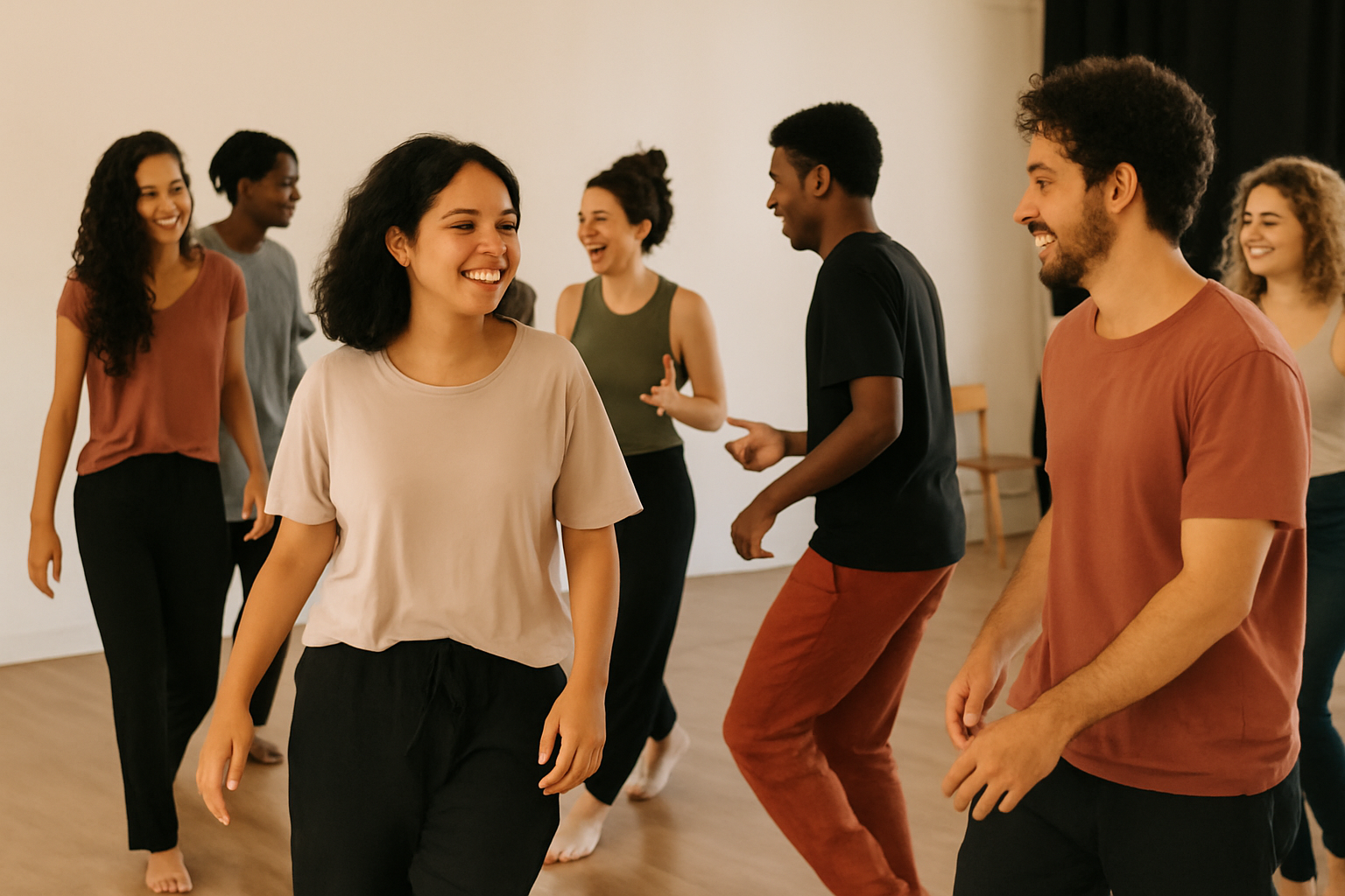 Teatro em grupo para adultos: amigos e respiro fora das telas